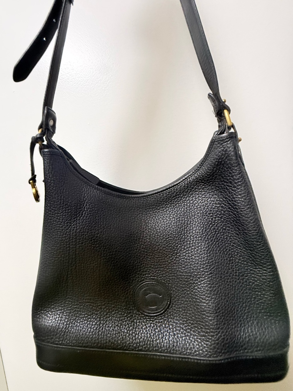 Dooney & Bourke Black Pebbled Leather Shoulder Bag